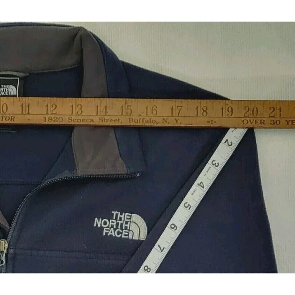TNF The North Face A14U Windwall 1 Fleece Jacket Navy w Grey Accents  Men's L